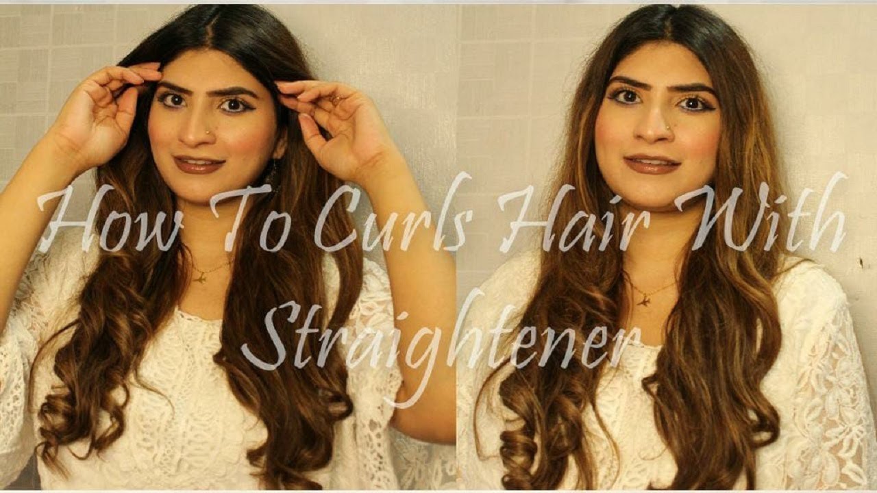 UPDATED:How to curls hair with Straightener/Flat Iron for beginners at home/Long lasting