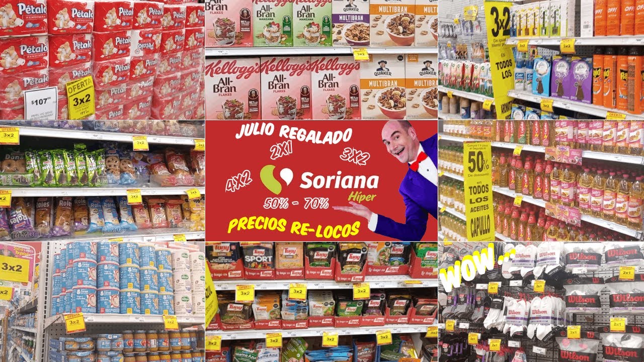 Recorrido Soriana Hiper | JULIO REGALADO | Promociones, Ofertas | Cosmeticos 4X2 Calceteria 2X1