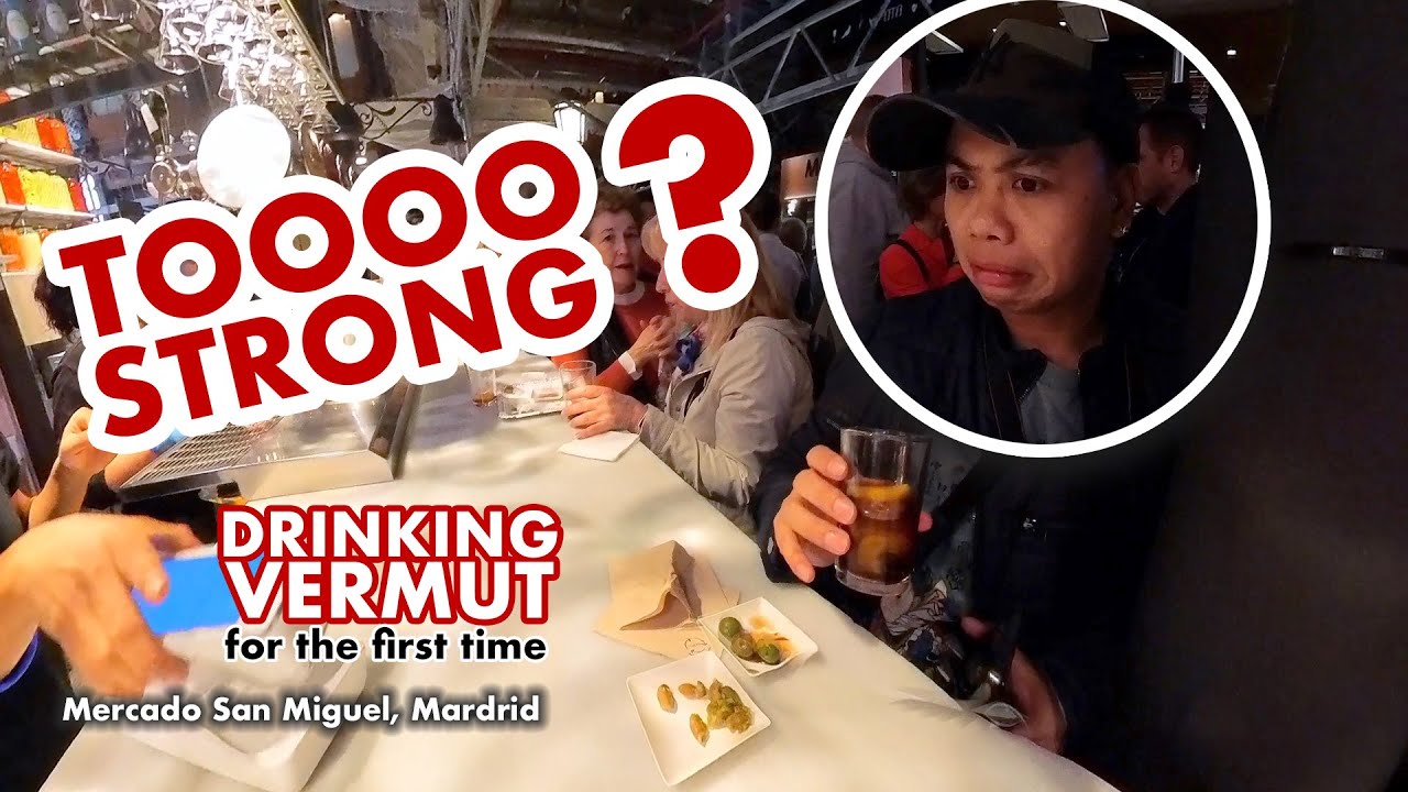 I squeezed into a small spot to taste vermut at Mercado San Miguel | Spain Wine