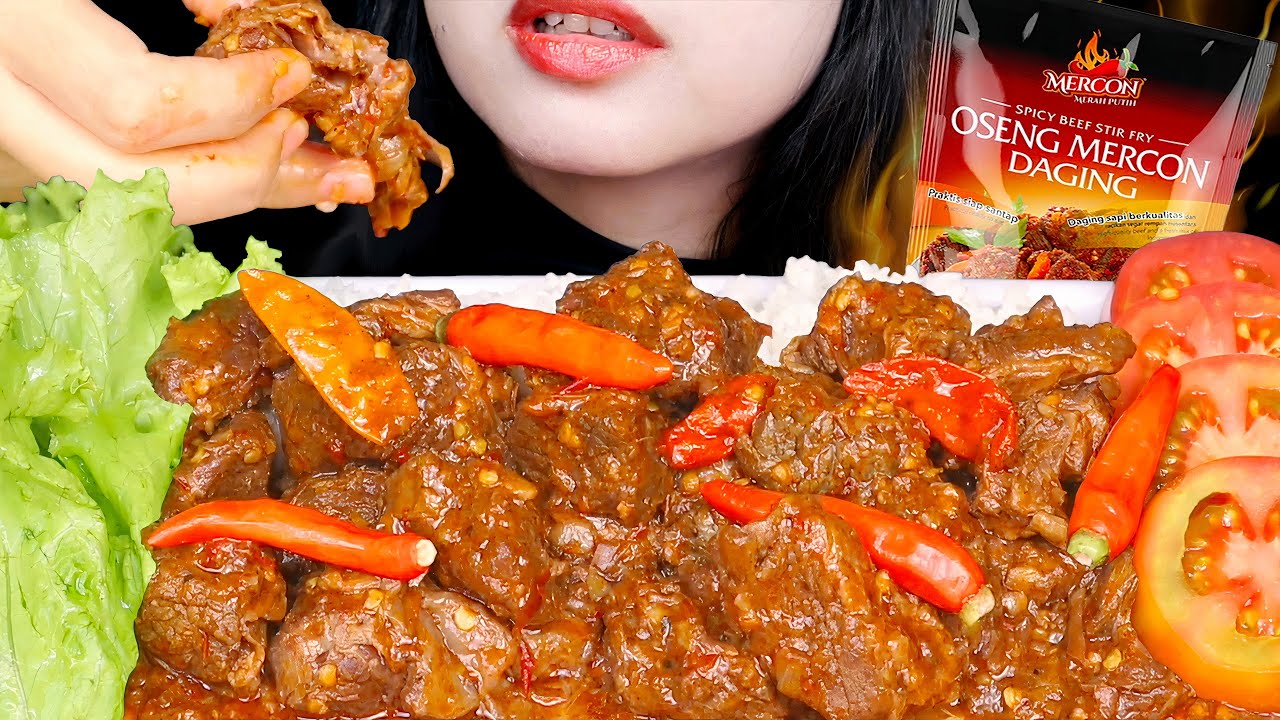 ASMR OSENG MERCON DAGING MERAH PUTIH PEDAS 🔥 LEVEL REAPER 🥵