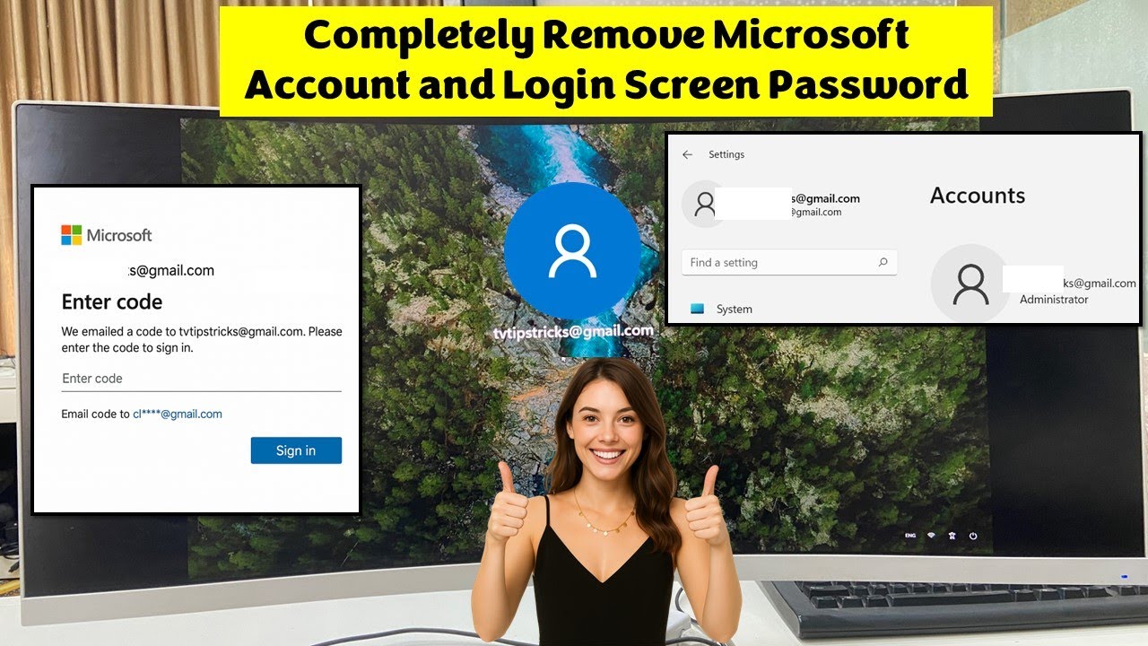 How to Completely Remove Microsoft Account and Login Screen Password from Windows PC