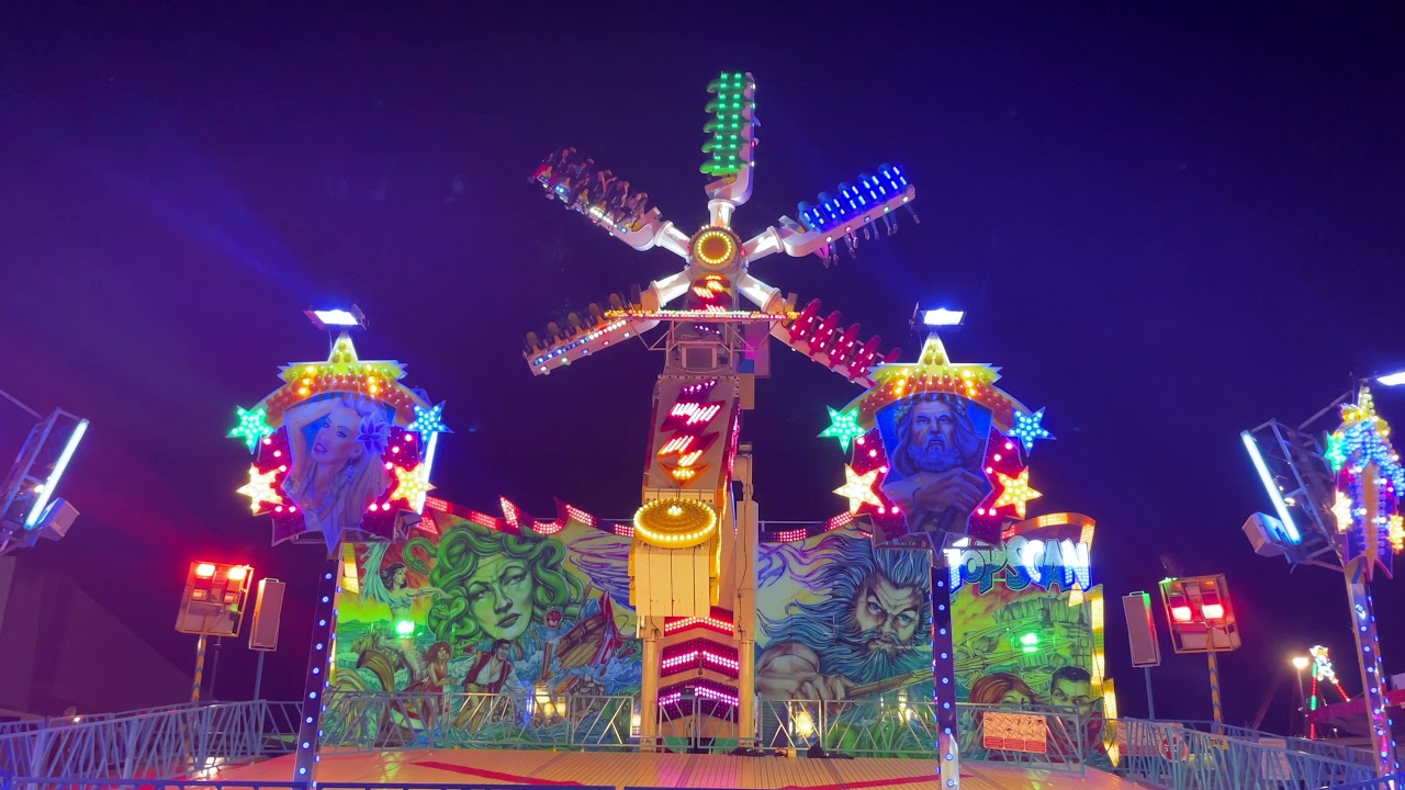 Poseidon's Rache Top Scan fête foraine de Mulhouse OFF Ride   4K