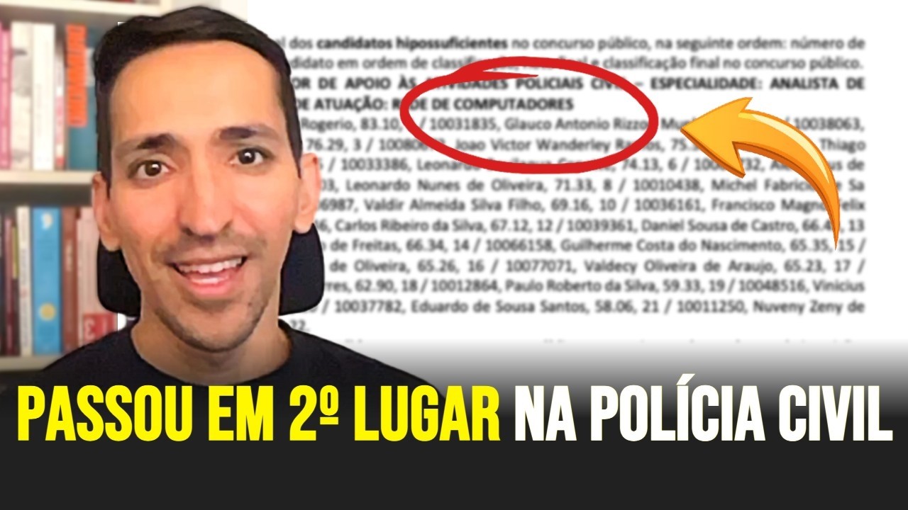 Ele Só Fez o BÁSICO e PASSOU EM 2º LUGAR na PC-DF