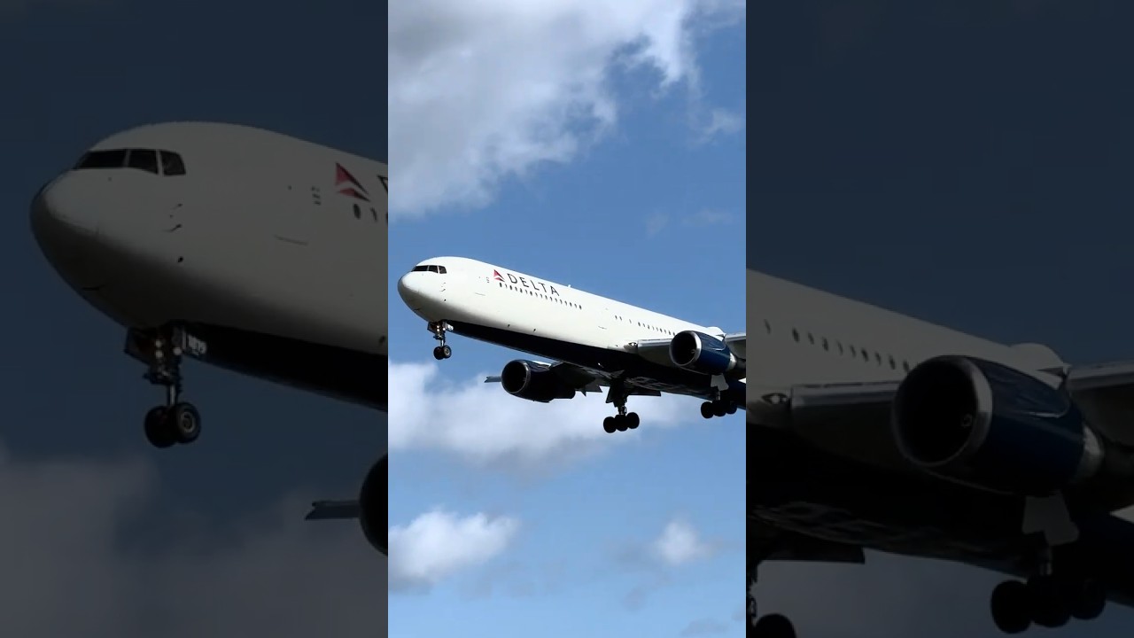 Delta Air Lines DL32 Boeing 767-432 Landing LHR 27L 