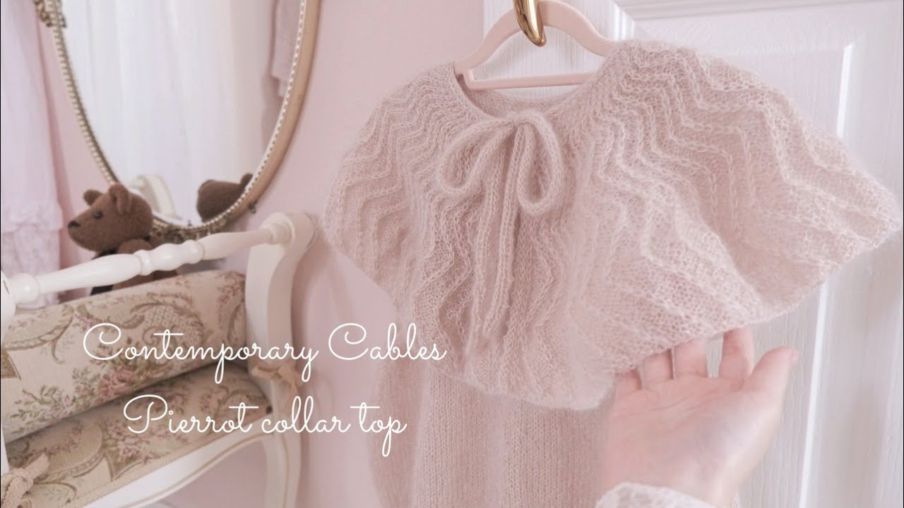 knitting vlog｜ふわふわのシルクモヘアで襟付きセーターを編む日常｜暮らしと編み物｜knit a sweater｜a day in my life｜ SUB