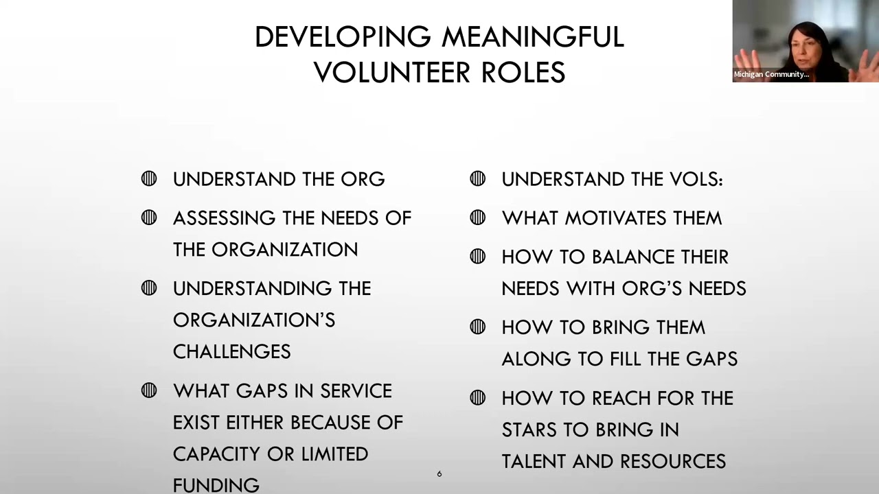 Developing Meaningful Volunteer Roles