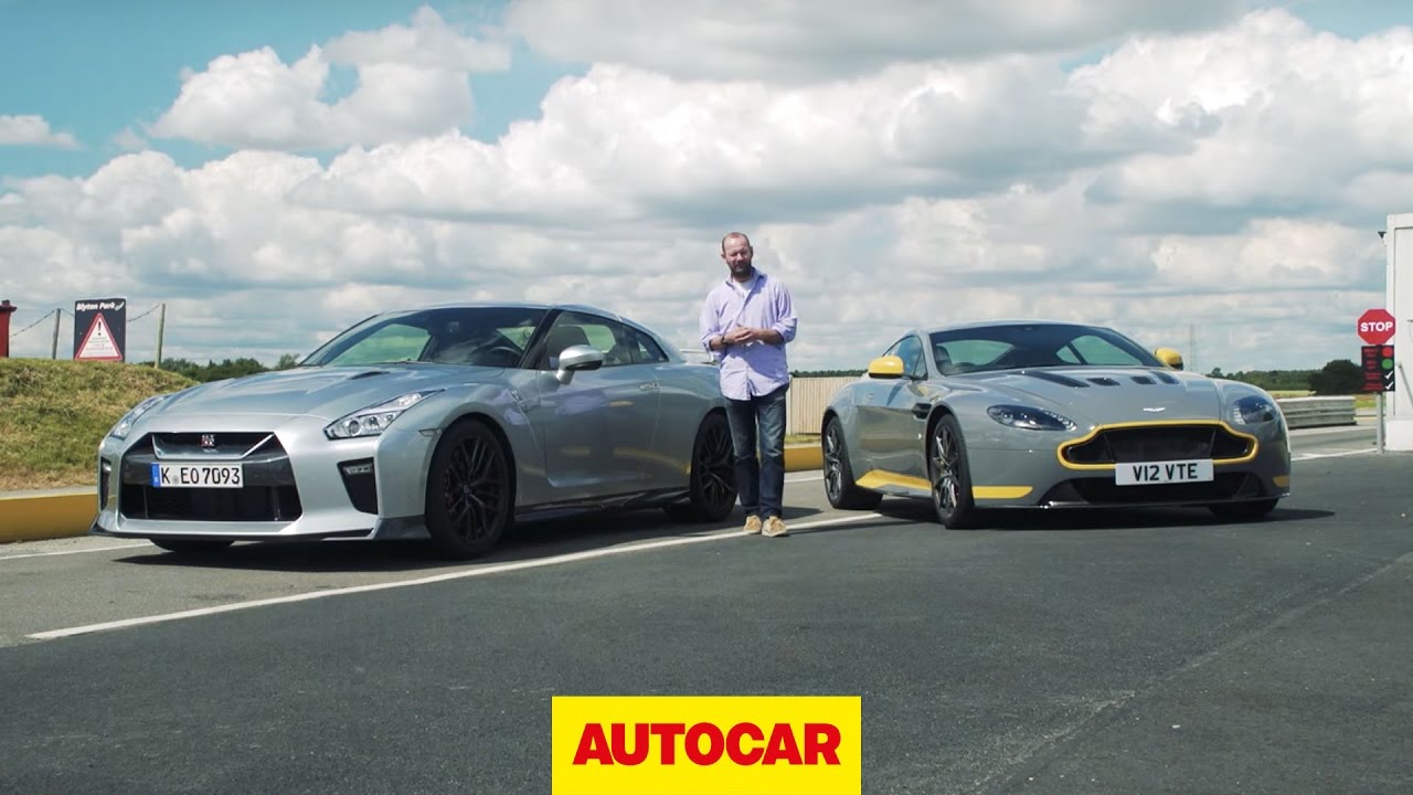 Кто быстрее? Nissan GT-R и Aston Martin V12 Vantage S | Autocar
