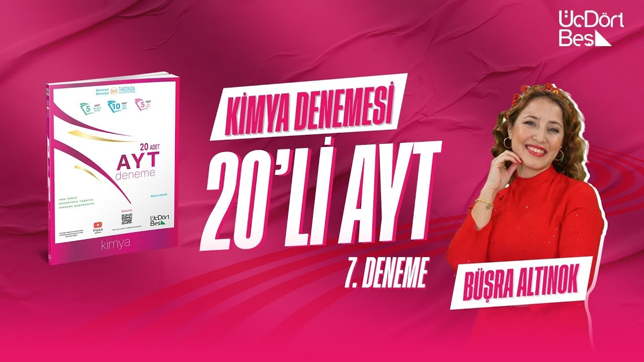 345 YAYINCILIK 20'Lİ AYT KİMYA DENEMESİ | 7. DENEME (2024)