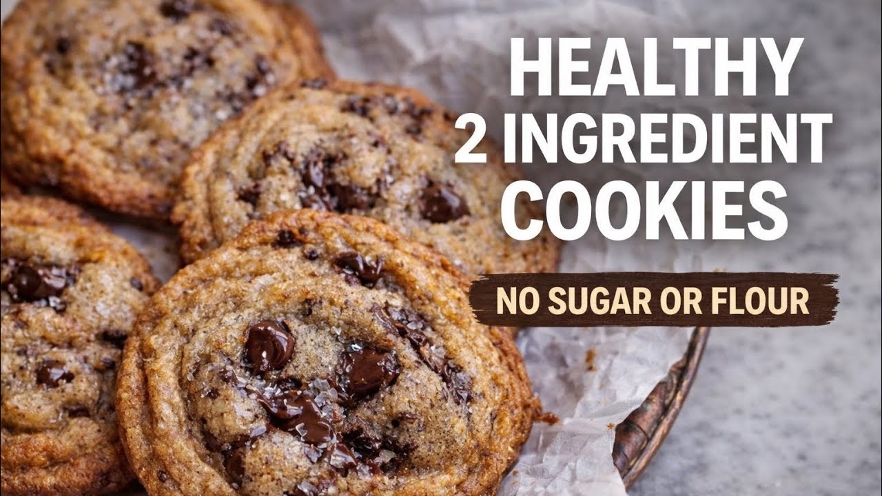 Healthy cookies with only two ingredients 🍪#dessert 