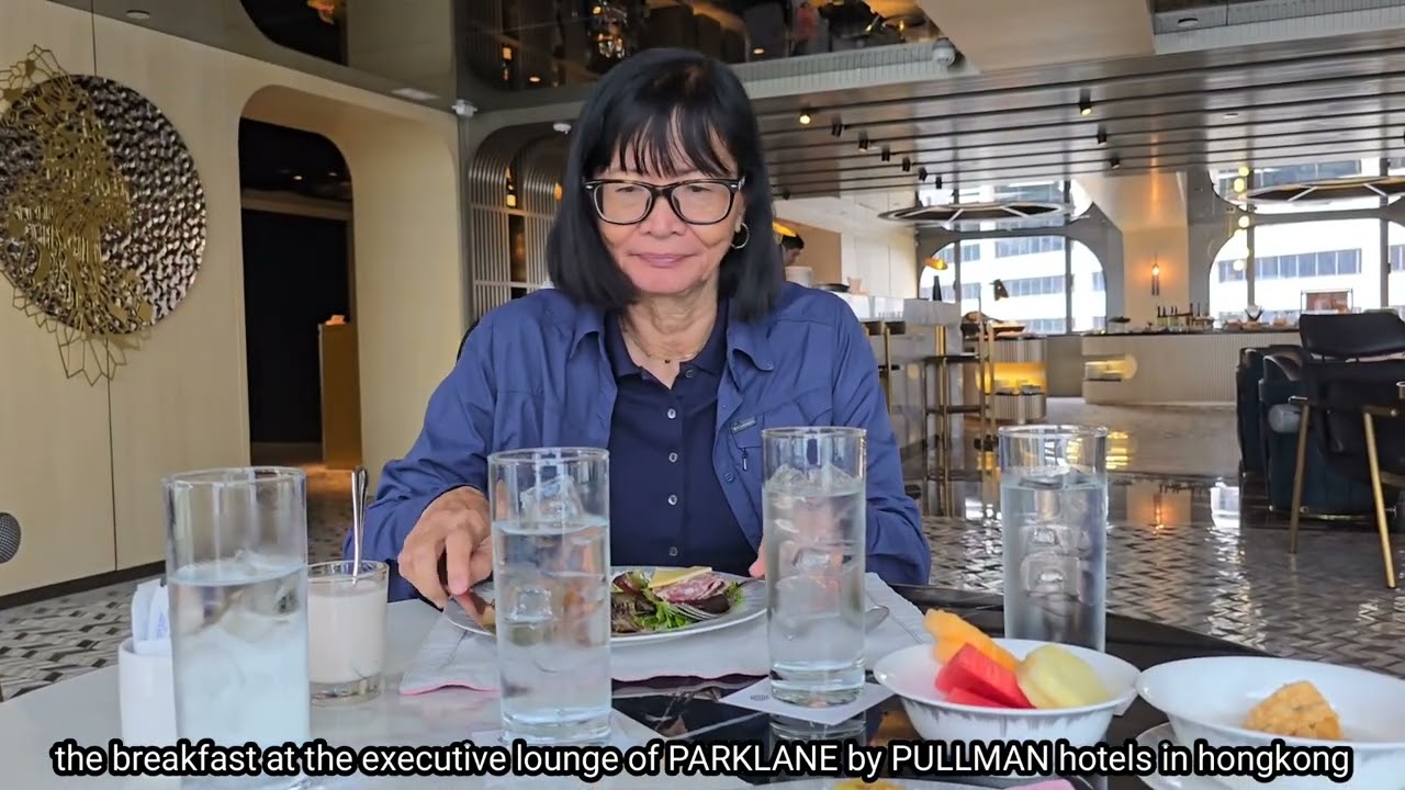 the breakfast at the executive lounge of parklane hotel by pullman hongkong.