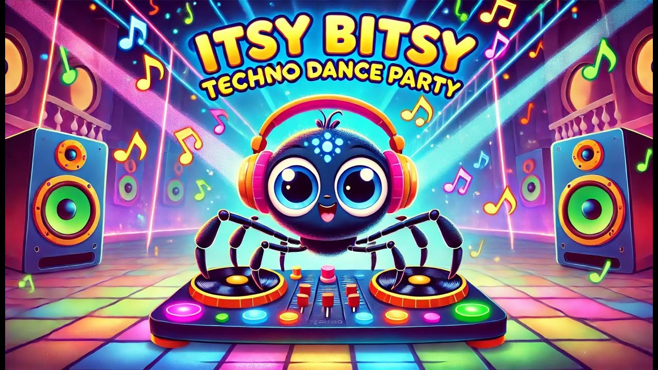 🎵 Itsy Bitsy Techno Dance Party | Baby Rave | Fun Kids' EDM Song 🎶Miss Annette's Preschool
