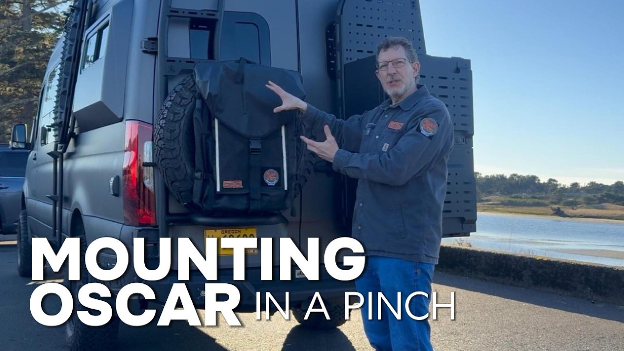 Mounting Oscar's Mobile Hideout Trash Storage Bag in a Pinch