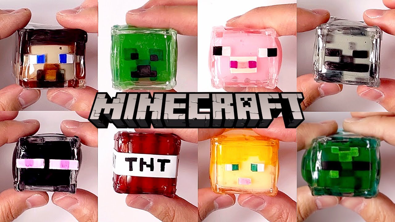 마인크래프트 실리콘 테이프 말랑이 모아보기 - DIY Minecraft Squishy with Nano Tape Series! 🟩Part1🟫