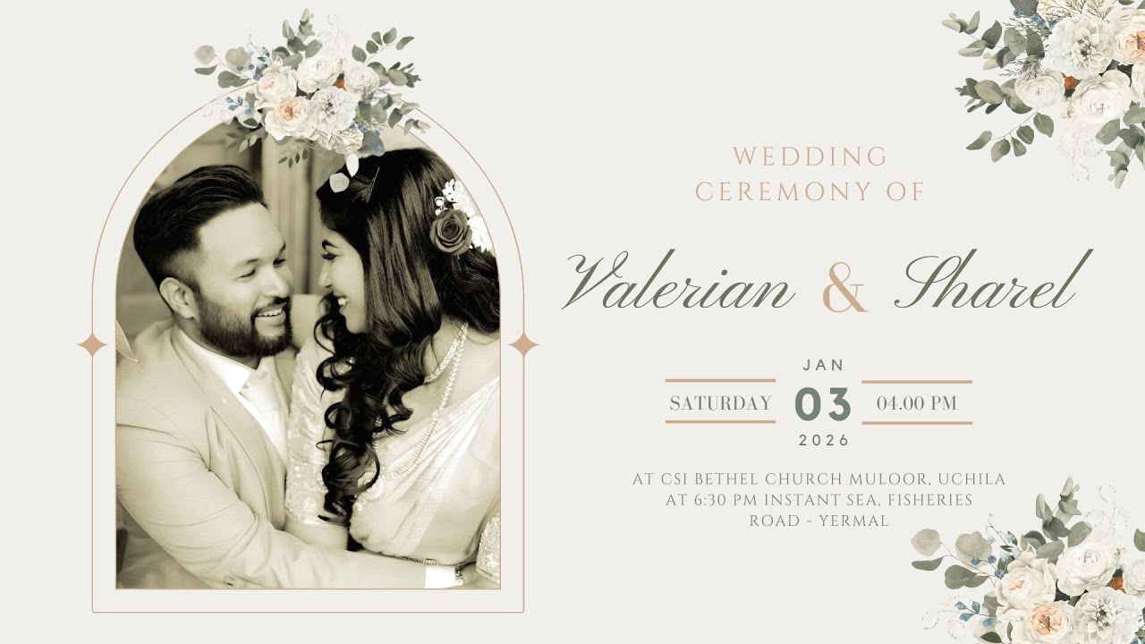 Big Day | Wedding Ceremony of Valerian Victor Andrews & Sharel Melvina | 03.01.2026 | 04.00PM-Udupi