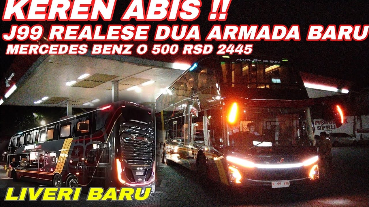 KEREN ABIS ‼️ REALESE BUS JURAGAN 99 DOUBEL DECKER DENGAN SASIS MERCEDES BENZ O 500RSD 2445