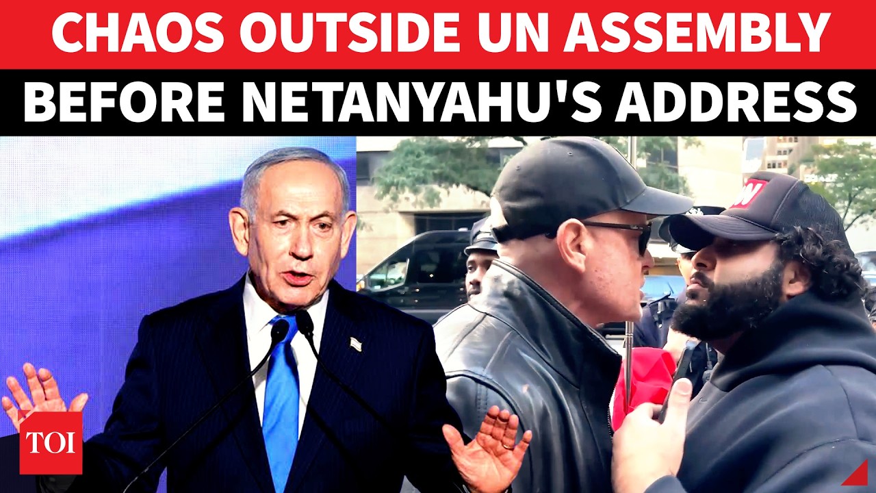 Clashes In New York Before Netanyahu's UNGA Address; Chaos Outside UN Assembly | WATCH