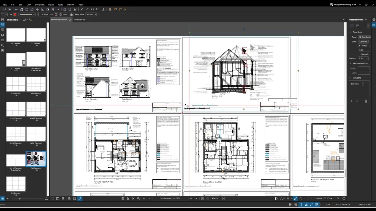 Bluebeam - Template for Measuring Multiple Drawings
