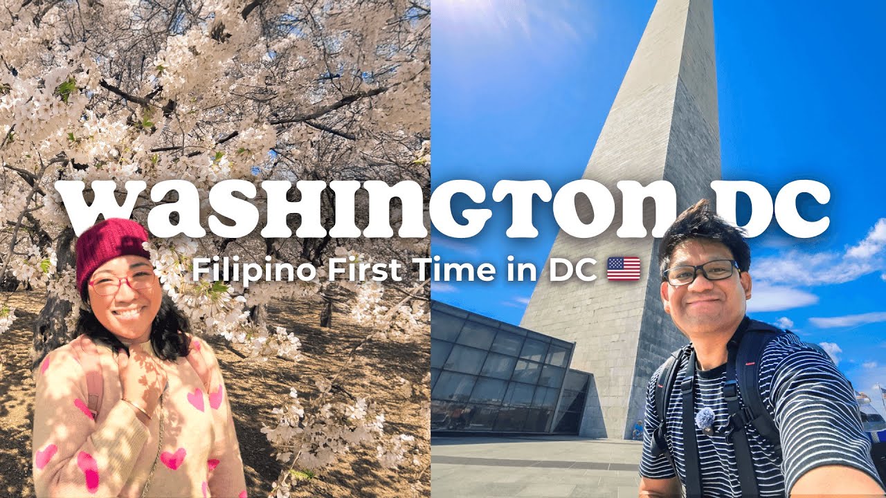 First Time in Washington DC 🇺🇸 | US Filipino Travel Vlog ft. Cherry Blossoms