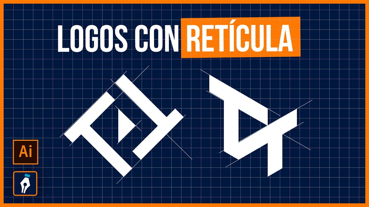 Como HACER un LOGO en Illustrator FÁCILMENTE usando RETÍCULAS