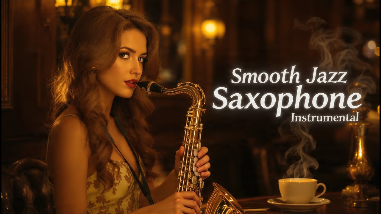 Winter Coffee Shop Saxophone Jazz Ambience ❄️ Smooth Jazz Relaxing Sounds for Study, Work, Dinner