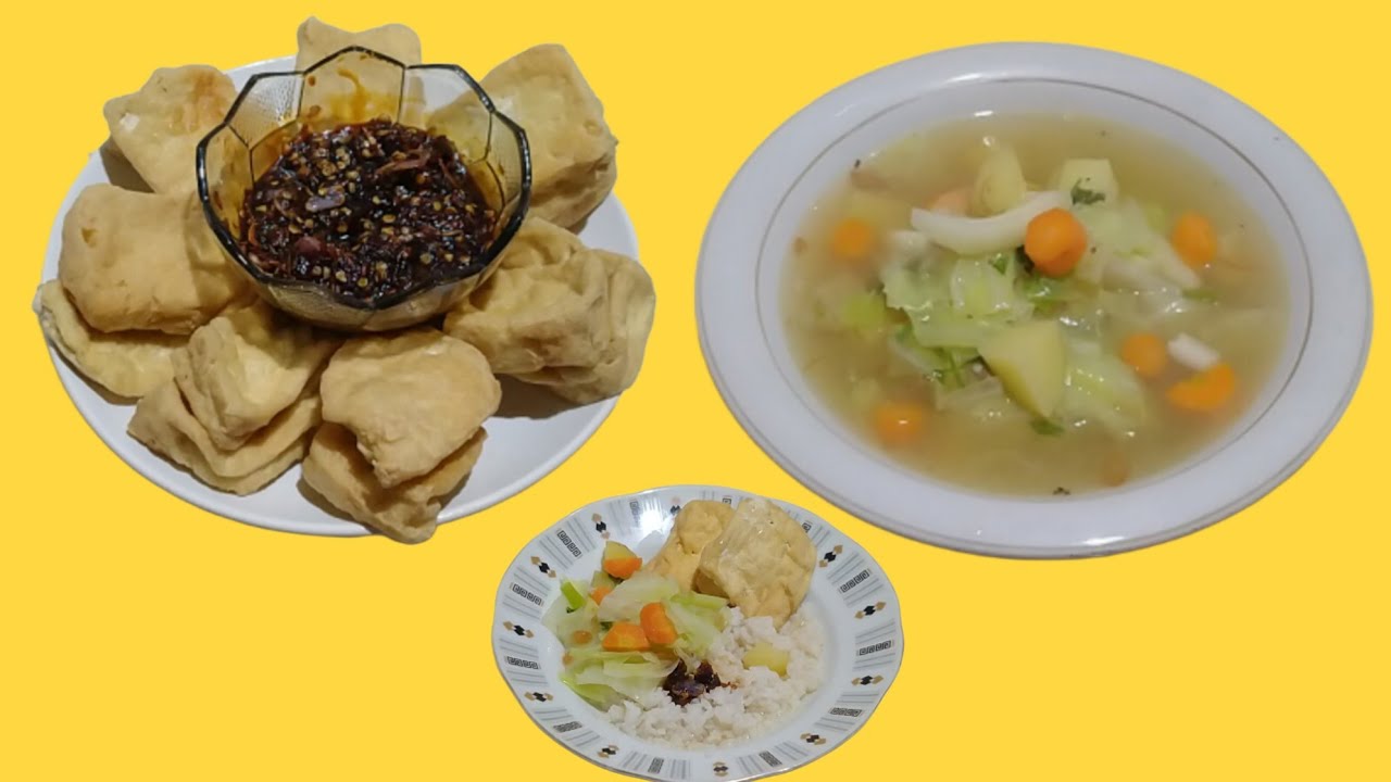 MENU TANGGAL TUA‼️ SAYUR SOP JADUL,SAMBEL KECAP DAN TAHU GORENG