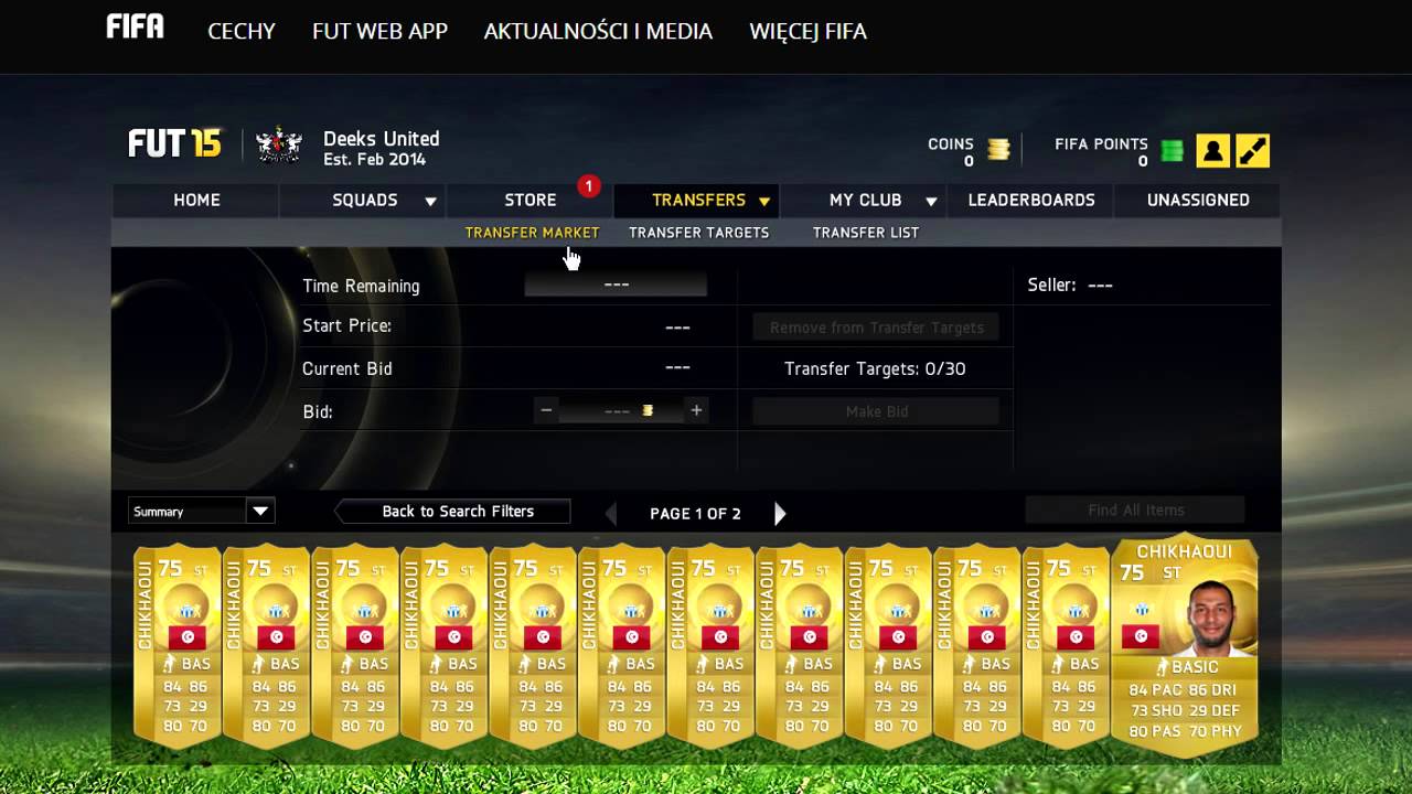 FIFA 15 Ultimate Team [#0] - Tradycja, czyli WEB APP