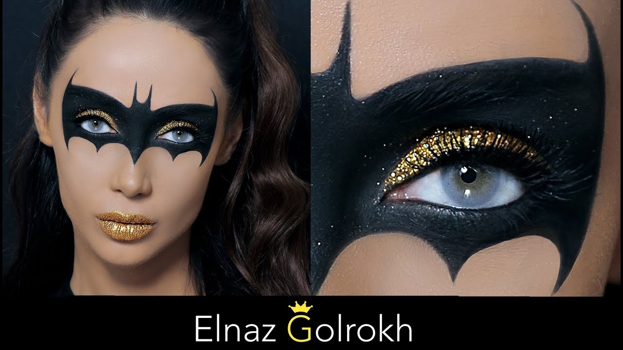 آموزش میکاپ هالووین با الناز گلرخ          halloween makeup tutorial inspired batgirl