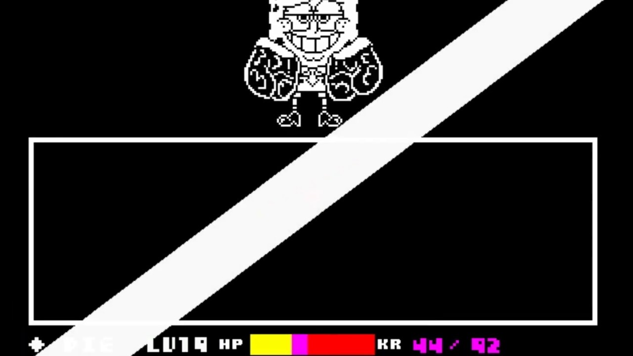 undertale:Ruined Multiverse SpongeSwap SpongeBob Full battle! [undertale fangame]