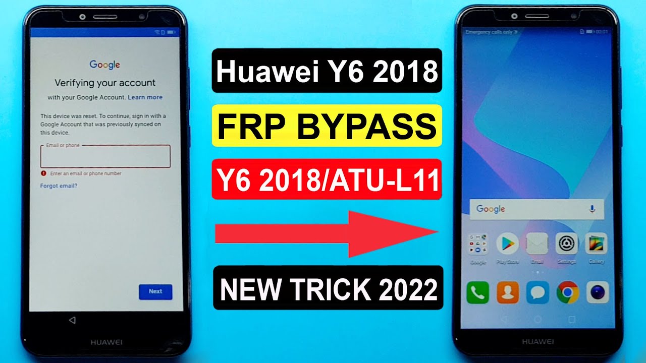 Huawei Y6 2018 FRP Bypass | New Method 2022 | Huawei Y6 (ATU-L11) Google Account Bypass Without Pc |