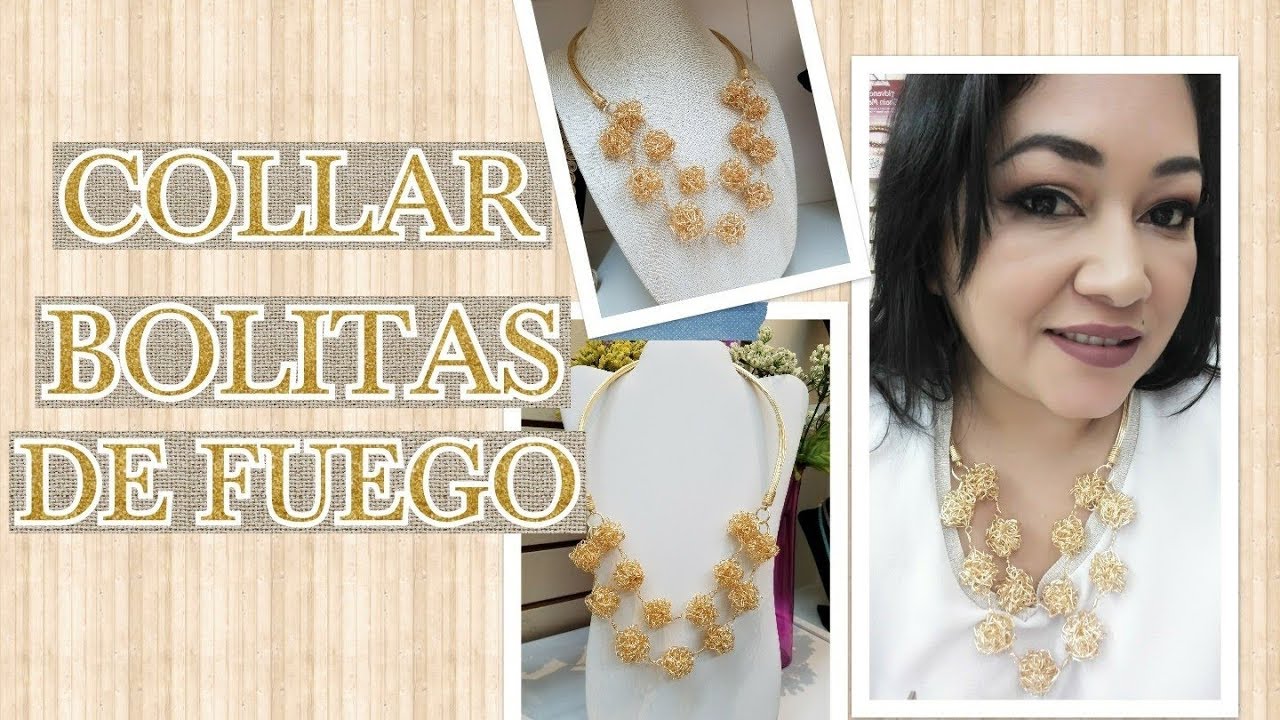 COLLAR BOLITAS DE FUEGO (HECHAS CON OTRA HERRAMIENTA)