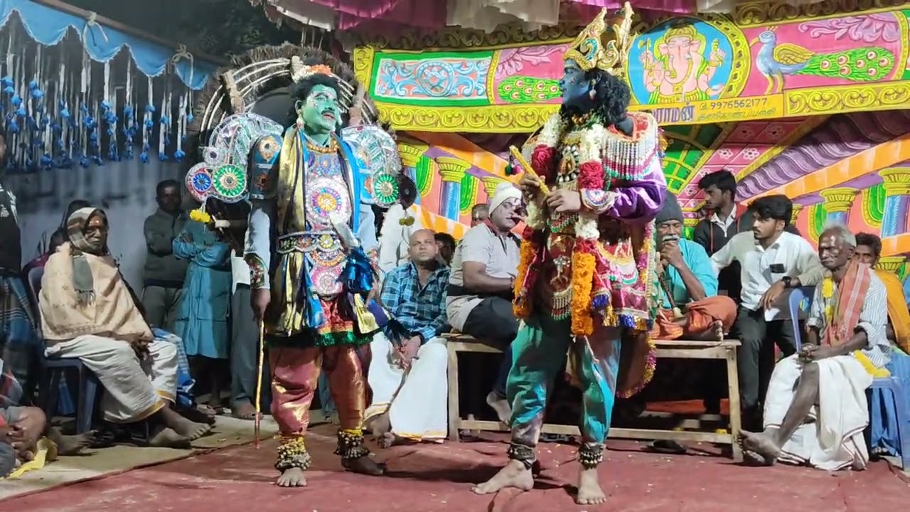 அர்ஜுனன் தபசு நாடகம். கிருஷ்ணர் அர்ஜுனன் தர்க்கம் 