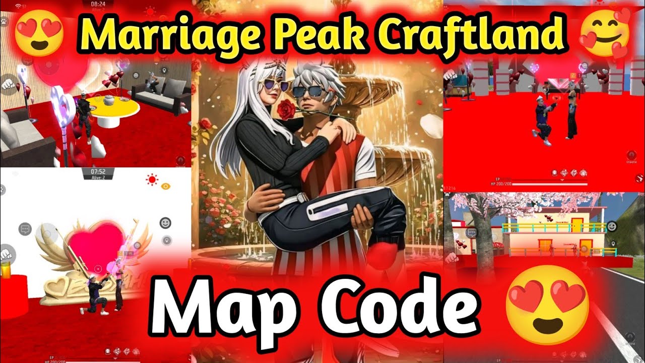 😍 Marriage  🎀Craftland Map In Free Fire Game 🔥Pass? Map Code Review in map 🫂#marriage #craftland