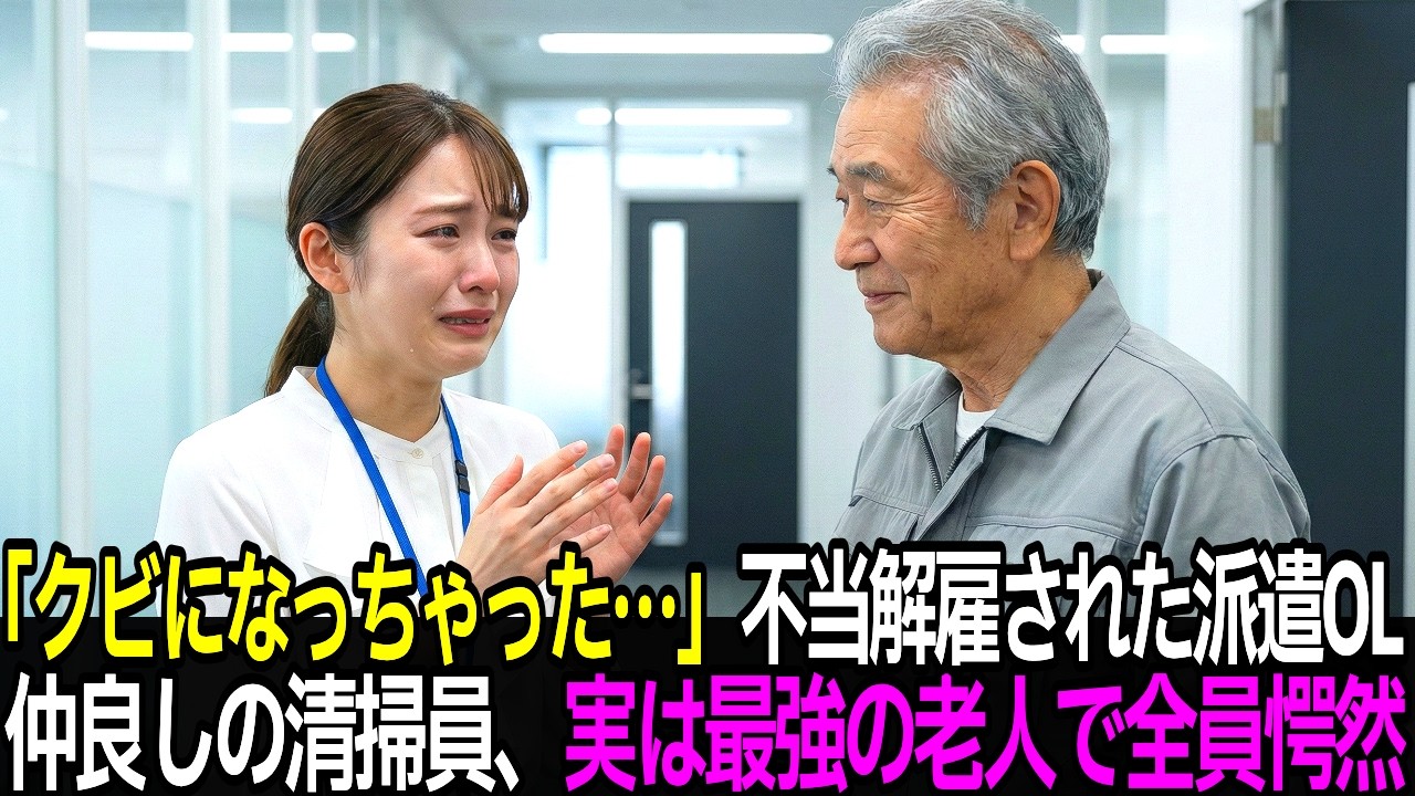「クビになっちゃった…」と泣いた派遣OLを救ったのは、清掃員のおじいさんだった…その驚愕の正体とは？