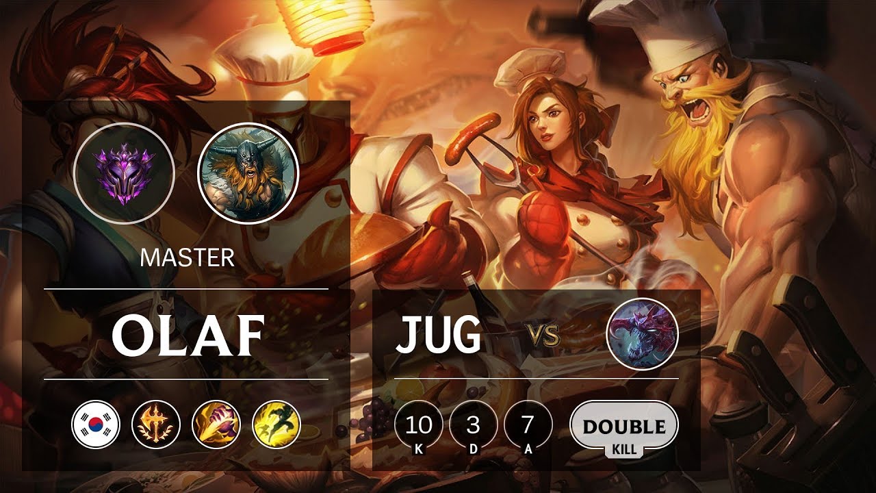Olaf Jungle vs Cho'Gath - KR Master Patch 9.12