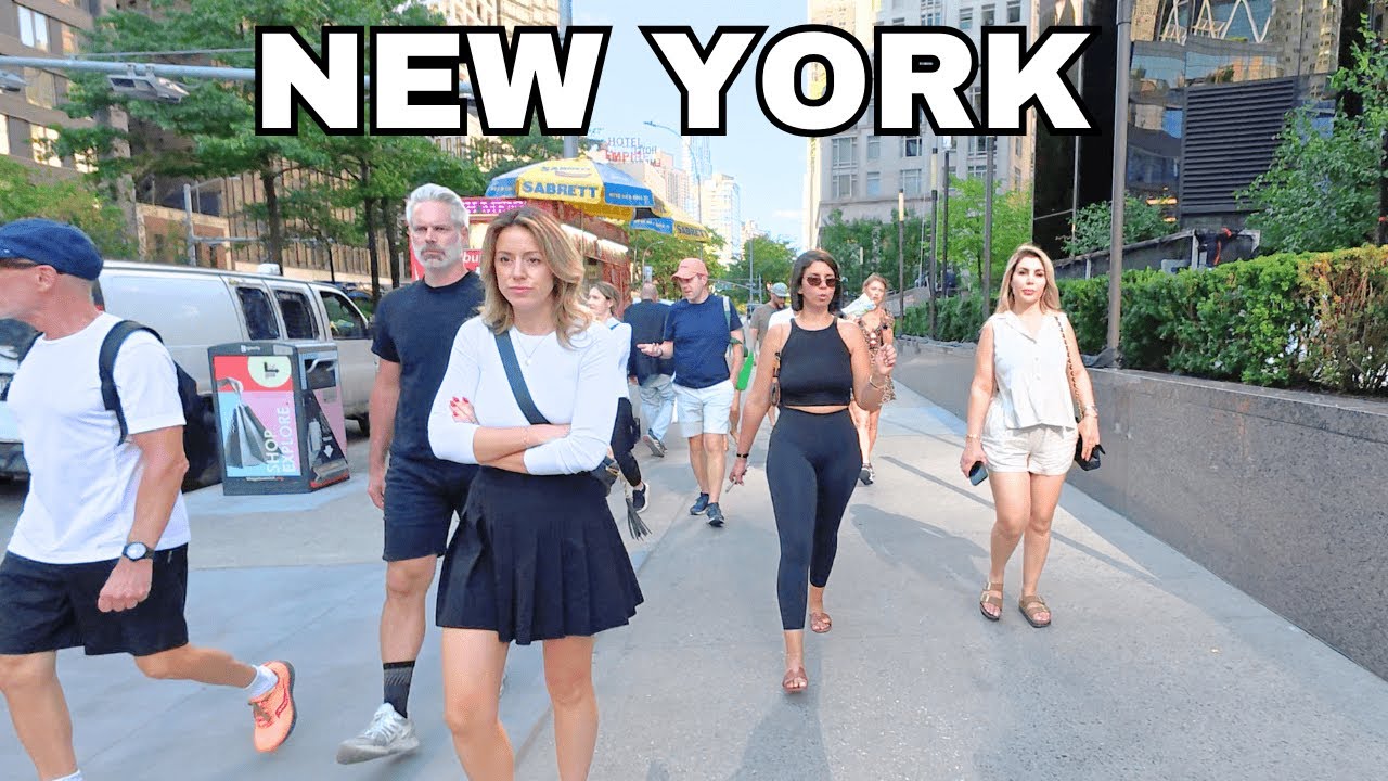 Midtown NYC to Upper West Side! 4K Walking Tour with City Sounds