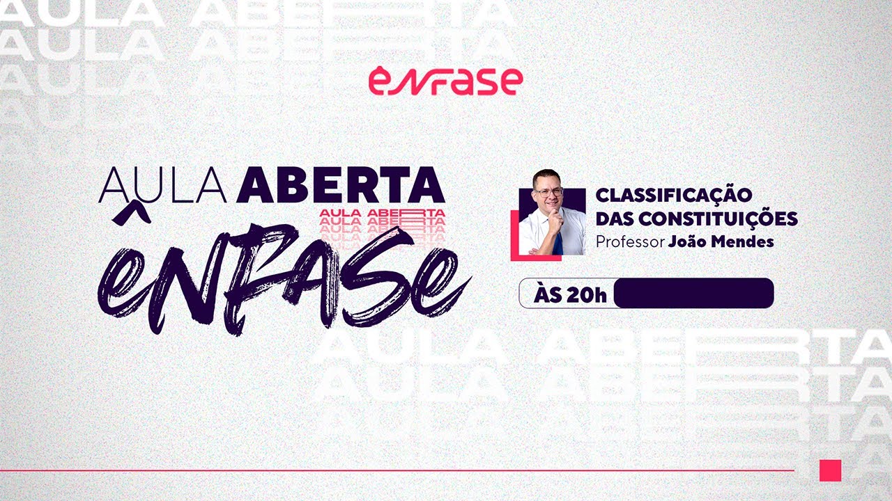 Classificação das Constituições | Aula aberta do Ênfase