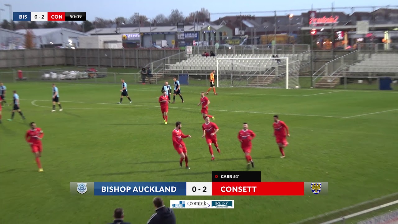 Bishop Auckland v Consett 10th November 2018 3pm Kick Off Highlights