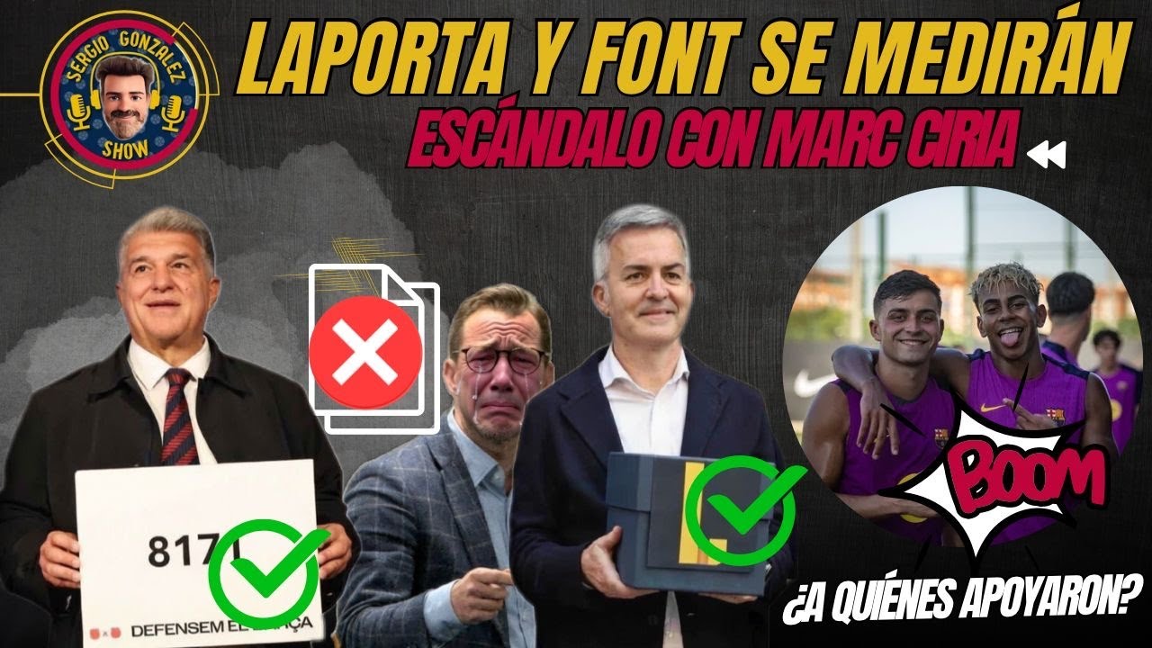&iexcl;ELECCIONES BAR&Ccedil;A 2026! ESC&Aacute;NDALO CIRIA. LAPORTA Y FONT, CANDIDATOS. LAMINE Y PEDRI VOTAN A LAPORTA