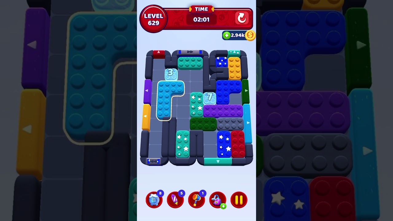 Color Block Jam Updated Level 629 #colorblockjamgame #colorblockjam #walkthrough #games #fungame