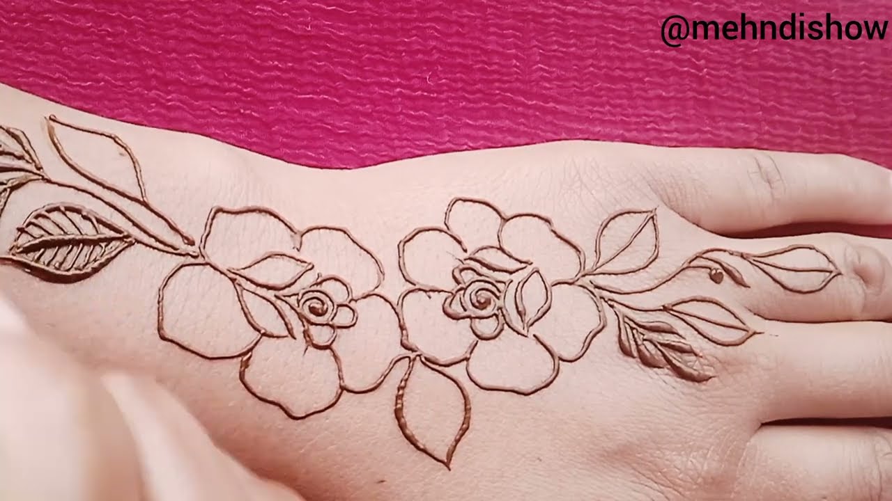 Beautiful easy rose mehndi design😍 gulaab mehendi design 🥰😍