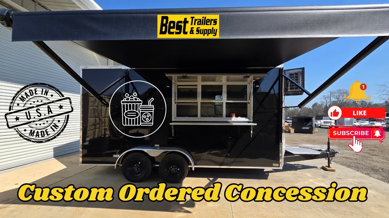 Custom 7x16 Concession Trailer Out For Delivery!