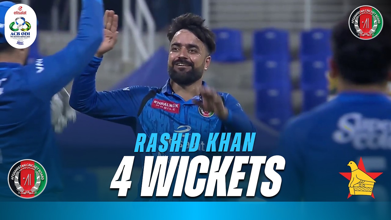 Rashid Khan Takes 4 Wickets! | Afghanistan vs Zimbabwe | Match 2 | ODI Tri-Series 2026 | 31C1T