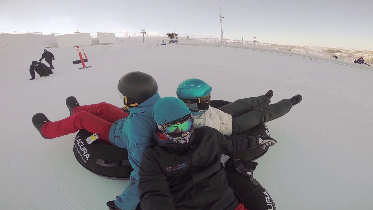 WinSport team testing the Acura Tube Park