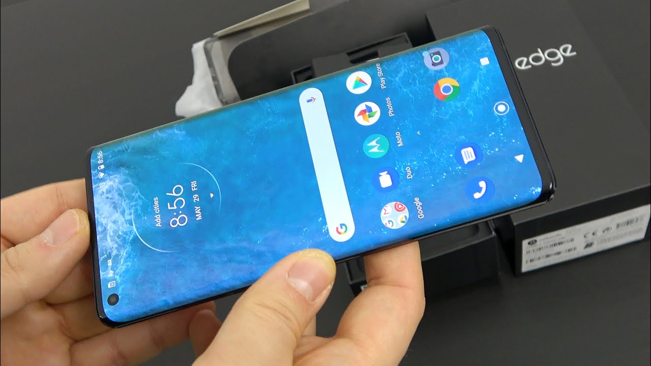 Motorola Edge Unboxing (5G High-Midrange Phone With Waterfall Display)
