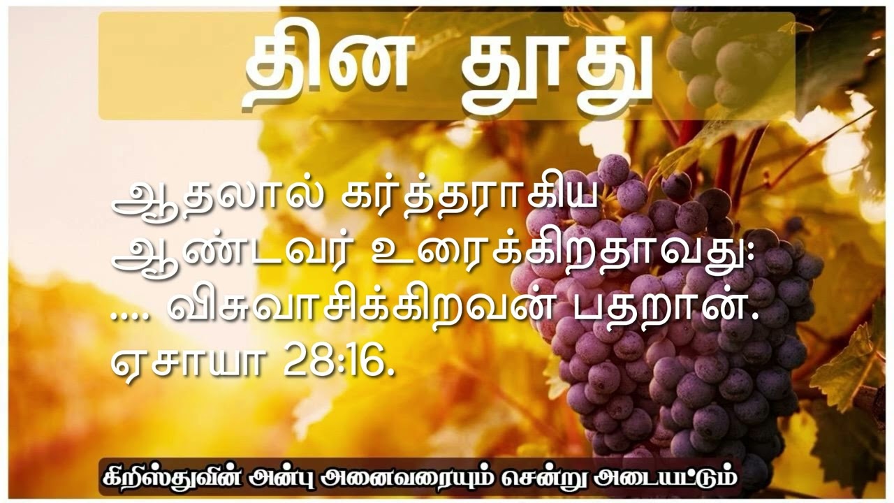 விசுவாசமும் பதட்டமும் !  -தின தூது - 06.02.2026- சகோ. ஏஞ்சலின் ஜோசப்.