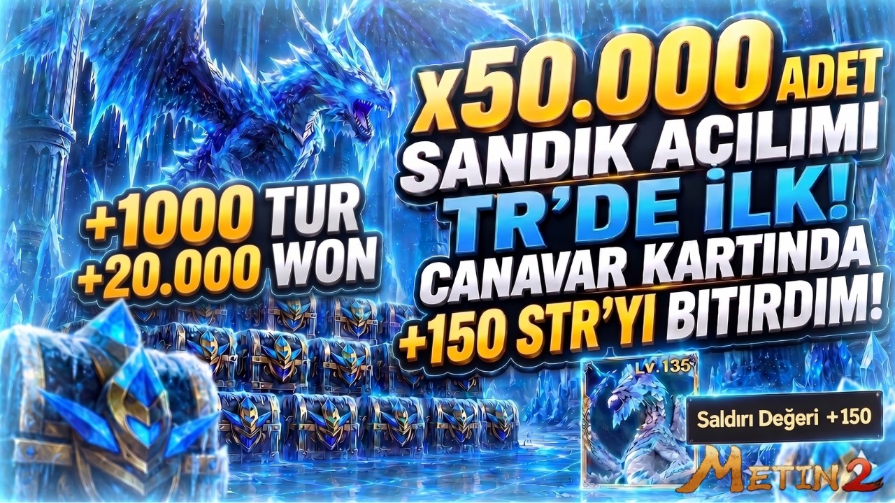 METIN2 TR'DE BİR İLK 50.000 ADET BALATHOR SANDIĞI A&Ccedil;ILIMI | CANAVAR KARTINI BITIRMEK BU KADAR KOLAY!
