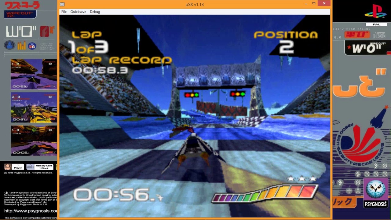 WipEout - Auricom - Championship Race - Venom - SilverStream - PlayStation - Psygnosis
