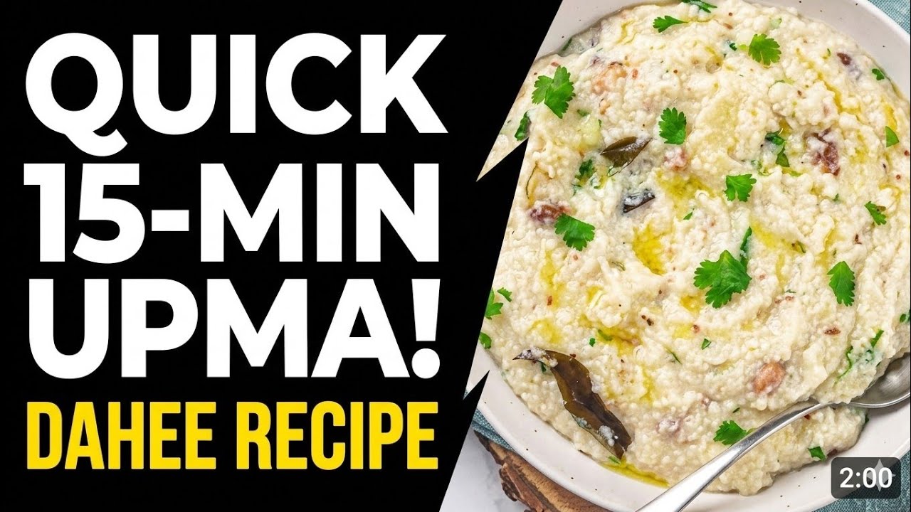 15-minute Curd Upma Recipe | Summer special Breakfast  | 15 ನಿಮಿಷದ ಮೊಸರು ಉಪ್ಪಿಟ್ಟು ರೆಸಿಪಿ 😋
