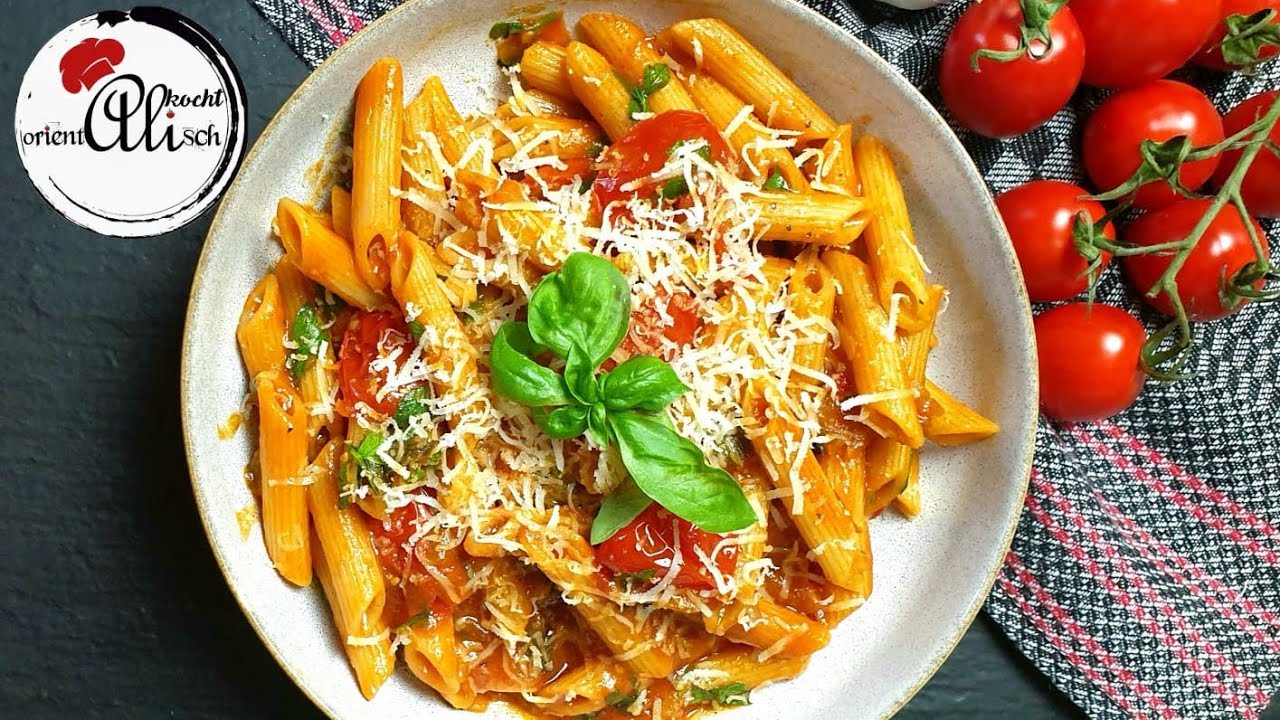 One Pot  Penne arrabiata معكرونة بيني أربياتا وصفة لذيذة وسهلة #recipe#rezept#معكرونة#وصفة لذيذة