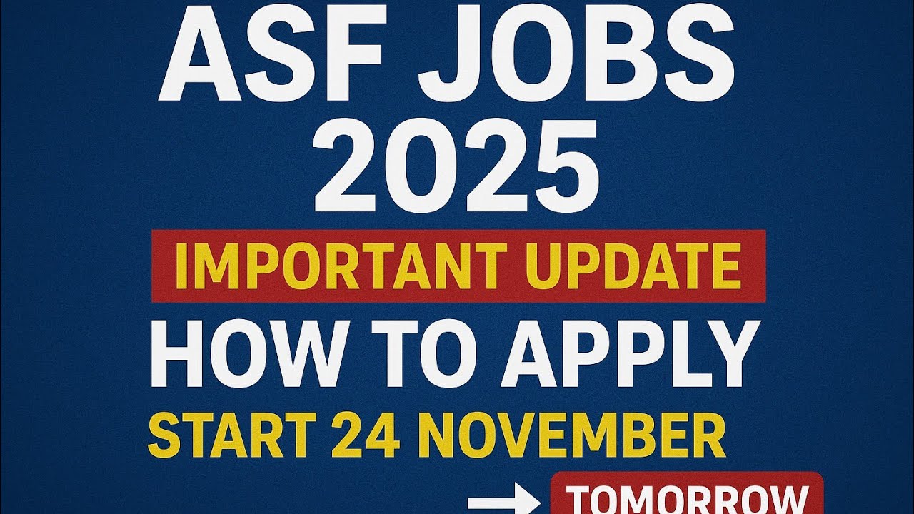 ASF Jobs 2025 – Important Update! Apply From 24 November | Tomorrow Add Coming? Full Guide
